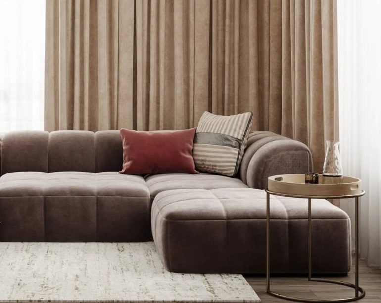 П-образные диваны в стиле минимализм: тренды сезона