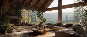 Обустройство интерьера коттеджа с акцентом на просторные гостиные и приватные зоны