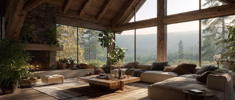 Обустройство интерьера коттеджа с акцентом на просторные гостиные и приватные зоны